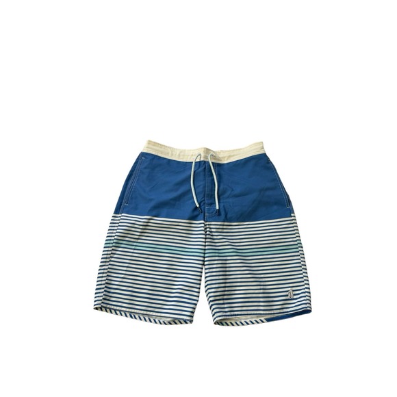Johnnie-O Men's Blue/White Stripe Swim Trunks Bathing Suit Size M - Picture 1 of 4